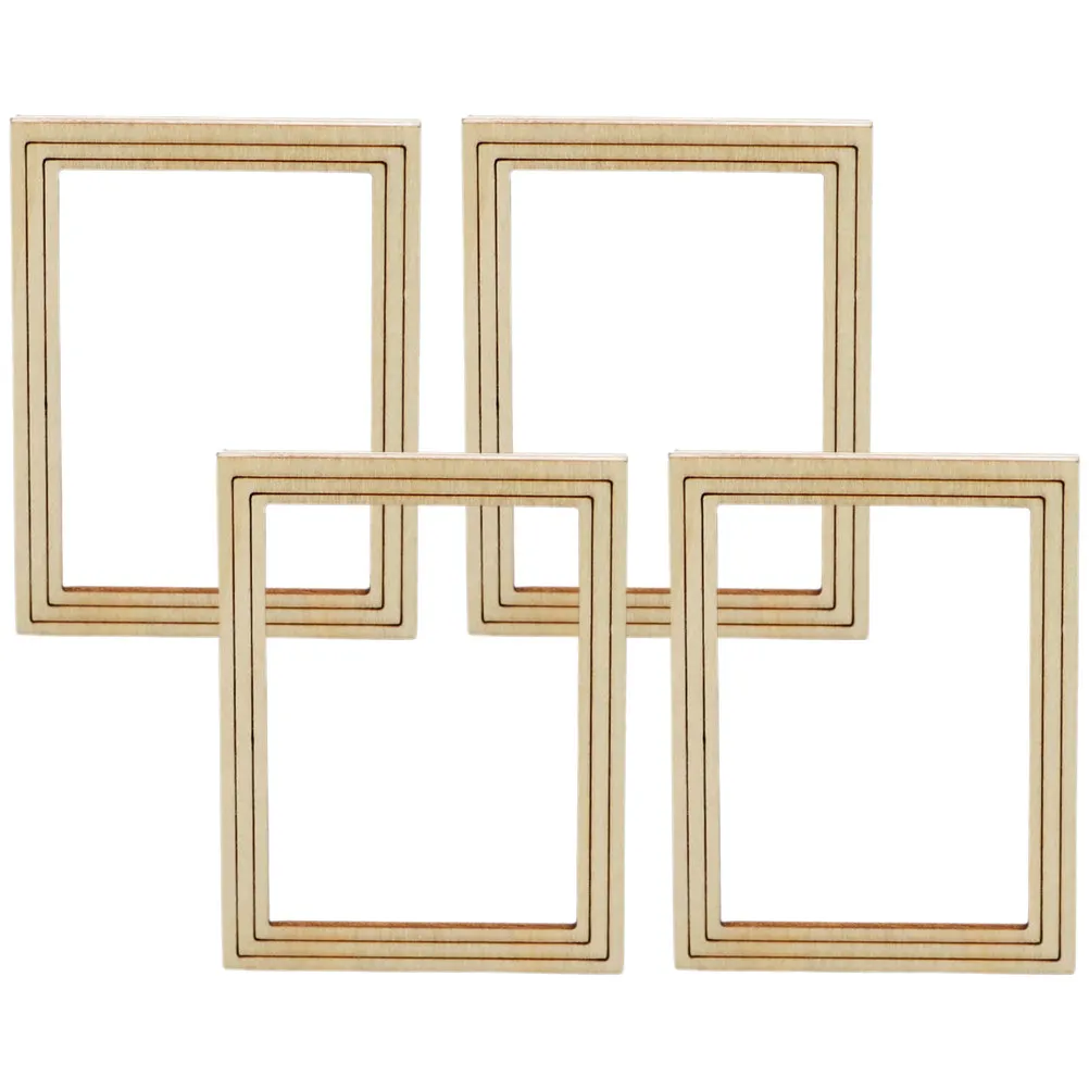 4Pcs Miniature Wooden Photo Frame Unfinished Wood Mini House Decoration Tiny Picture Frame Crafts Small Decorative Photo Props
4Pcs Miniature Wooden Photo Frame Unfinished Wood Mini House Decoration Tiny Picture Frame Crafts Small Decorative Photo Props
