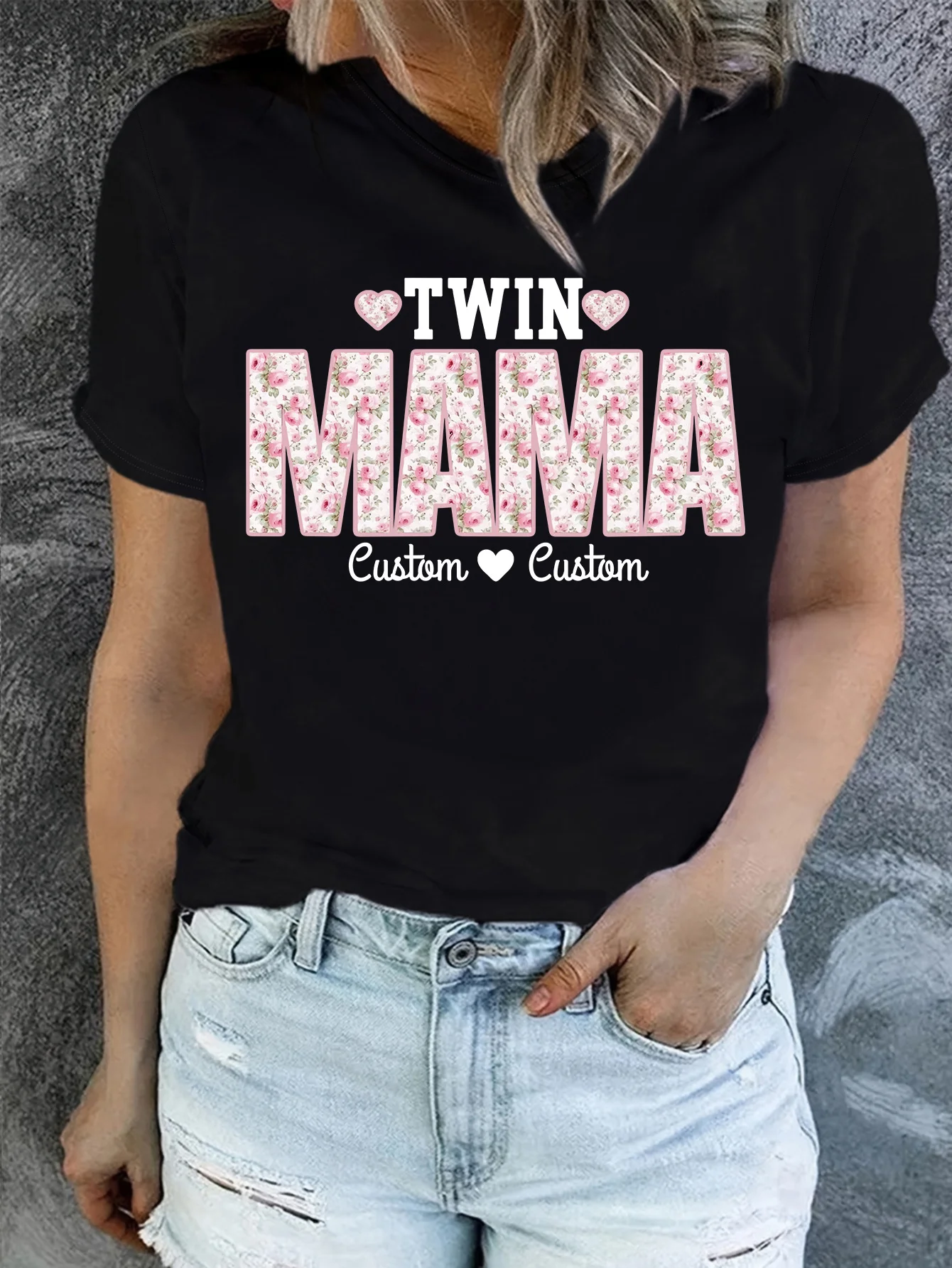 Custom Name Print T-shirt, Short Sleeve Crew Neck Casual Top For Summer & Spring, Women's Clothing
Custom Name Print T-shirt, Short Sleeve Crew Neck Casual Top For Summer & Spring, Women's Clothing