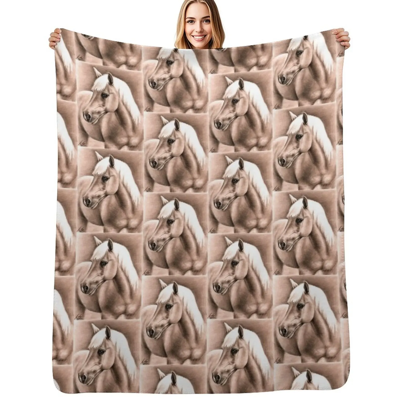 Horse portrait Haflinger Throw Blanket Luxurious Soft Fuzzy Blanket for Sofa Bed
Horse portrait Haflinger Throw Blanket Luxurious Soft Fuzzy Blanket for Sofa Bed