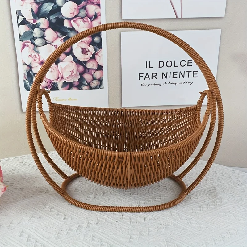 Creative Rattan-style Woven Cradle, Living Room Tray, Decorative Storage Basket, and Shelf Basket
Creative Rattan-style Woven Cradle, Living Room Tray, Decorative Storage Basket, and Shelf Basket