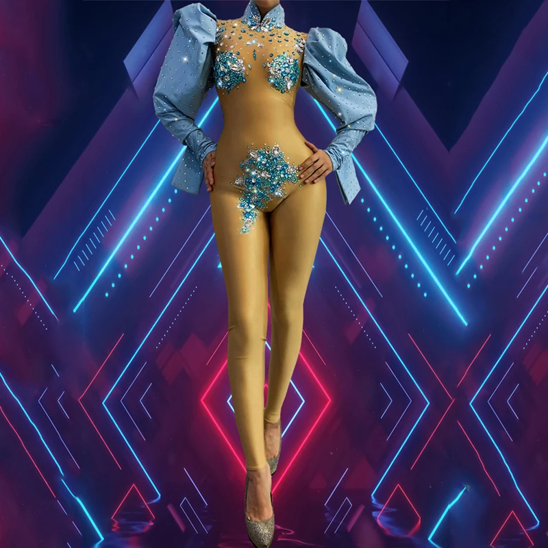 Women Birthday Celebrate Outfit Long Sleeves Rhinestones Jumpsuit Evening Party Dresses Jazz Clothing Gogo Costume XS4874
Women Birthday Celebrate Outfit Long Sleeves Rhinestones Jumpsuit Evening Party Dresses Jazz Clothing Gogo Costume XS4874