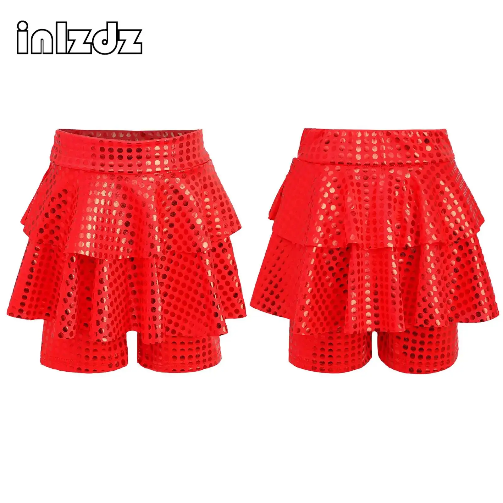 Kids Girls Jazz Dance Culotte Metallic Dots Skirted Shorts High Waist Elastic Waistband Dance Classes Cheerleading Performance
Kids Girls Jazz Dance Culotte Metallic Dots Skirted Shorts High Waist Elastic Waistband Dance Classes Cheerleading Performance
