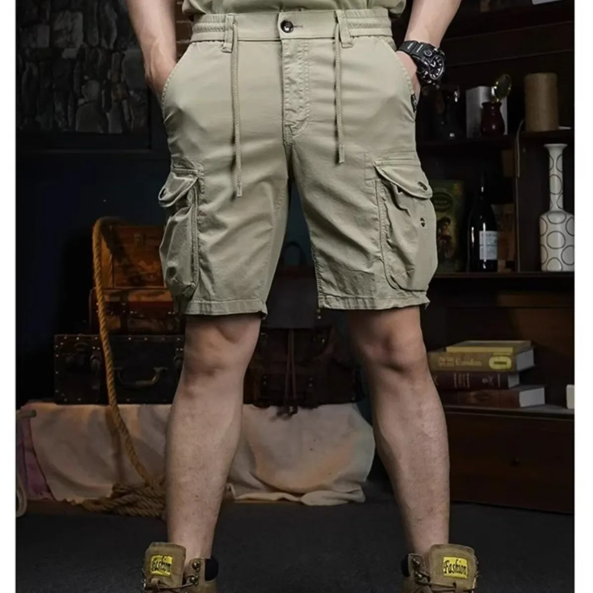 2026 Summer Men American Retro Workwear Shorts Multi Pocket Loose Relaxed Mid Length Versatile Daily Outdoor Casual Streetwear B
2026 Summer Men American Retro Workwear Shorts Multi Pocket Loose Relaxed Mid Length Versatile Daily Outdoor Casual Streetwear B