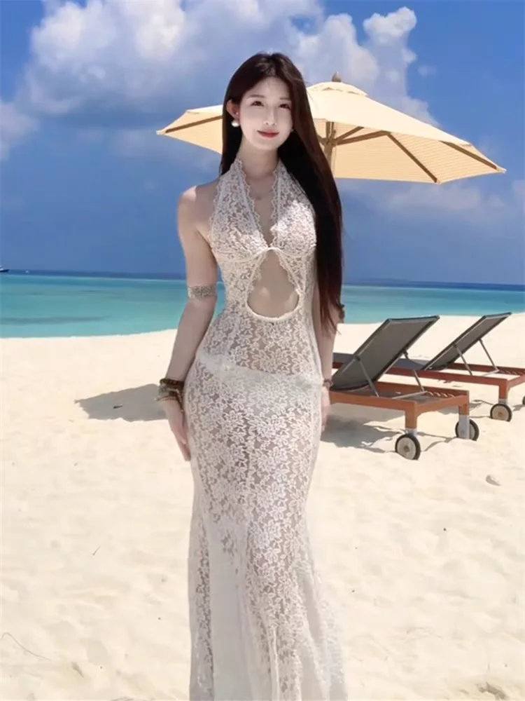 Сексуальный кружевной купальник с глубоким V-образным вырезом и вырезами, женская длинная юбка, пляжная одежда, полиэстер, спандекс, купальник с завязками на шее
Сексуальный кружевной купальник с глубоким V-образным вырезом и вырезами, женская длинная юбка, пляжная одежда, полиэстер, спандекс, купальник с завязками на шее