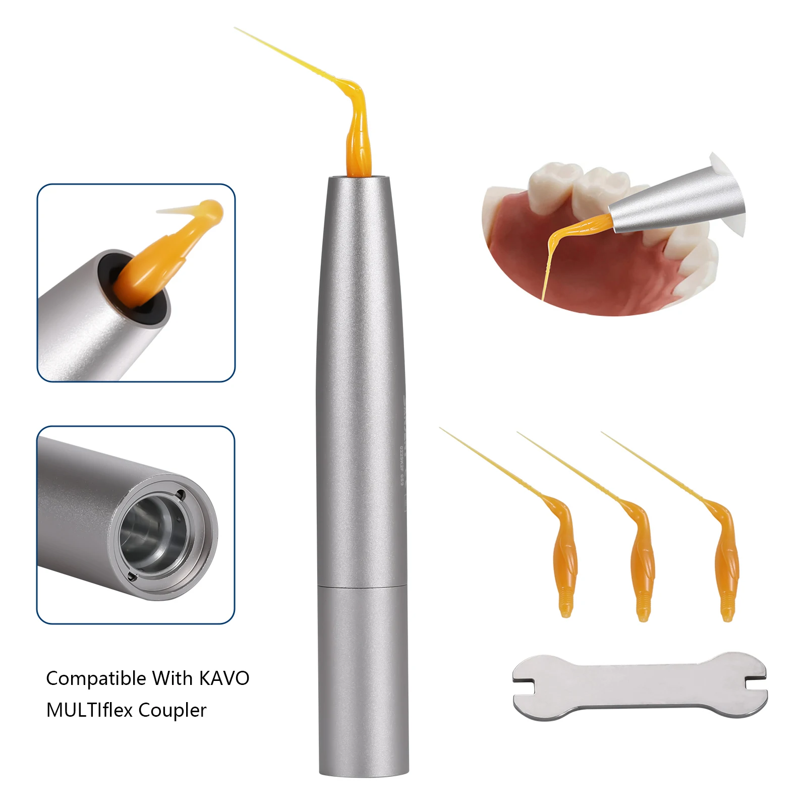 Dental Equipment Ultrasonic Activator Root Canal Endo Irrigation Scaling Handpiece 3 Tips fit KAVO MULTIflex Coupler
Dental Equipment Ultrasonic Activator Root Canal Endo Irrigation Scaling Handpiece 3 Tips fit KAVO MULTIflex Coupler
