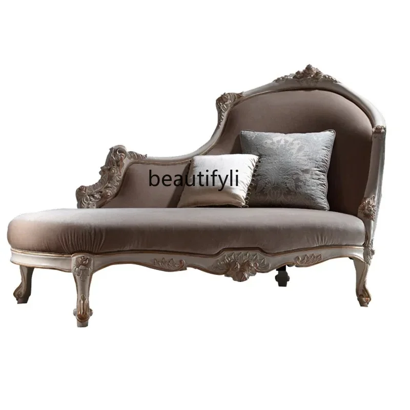 American solid wood chaise longue balcony French leisure sofa bedroom beauty couch European small recliner
American solid wood chaise longue balcony French leisure sofa bedroom beauty couch European small recliner