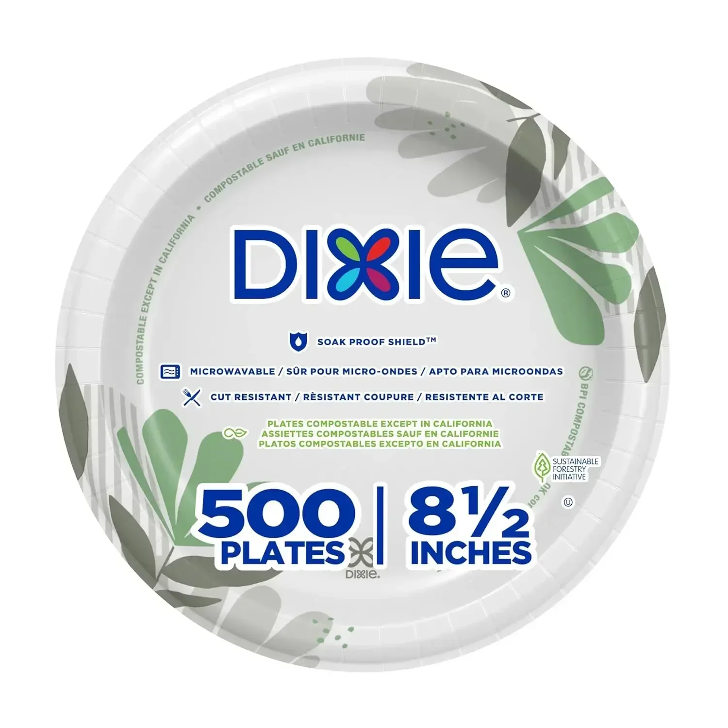 Dixie 8.5 Inch Medium-Weight Paper Plates By GP PRO, Pathways Design, 500 Count (125 Disposable Plates Per Pack, 4 Packs Per Cas
Dixie 8.5 Inch Medium-Weight Paper Plates By GP PRO, Pathways Design, 500 Count (125 Disposable Plates Per Pack, 4 Packs Per Cas
