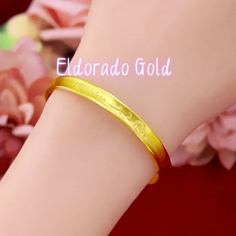 Eldorado Gold 9999 Real Gold 24K Gold Thickened Gold Girl Japanese and Korean Fashion Carnation Bracelet, Flower Open Bracelet
Eldorado Gold 9999 Real Gold 24K Gold Thickened Gold Girl Japanese and Korean Fashion Carnation Bracelet, Flower Open Bracelet