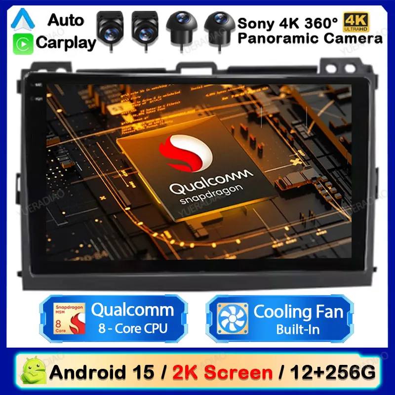 Android 15 Car Radio For Toyota Land Cruiser Prado 120 2004 - 2009 Carplay Auto Multimedia Video Player GPS NAVI Head Unit WIFI
Android 15 Car Radio For Toyota Land Cruiser Prado 120 2004 - 2009 Carplay Auto Multimedia Video Player GPS NAVI Head Unit WIFI