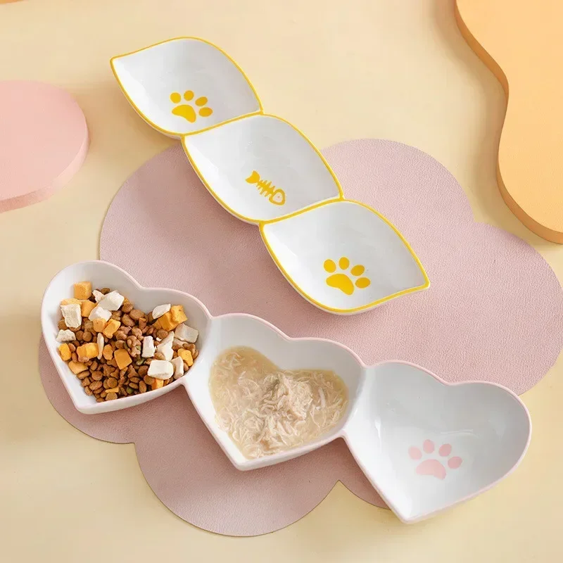 1pc Three Grid Creative Cute Mini Bowl Cat Feeder Prevent Tip-Over Cartoon Ceramic Dish Healthy Eating Plate Dog Accessories
1pc Three Grid Creative Cute Mini Bowl Cat Feeder Prevent Tip-Over Cartoon Ceramic Dish Healthy Eating Plate Dog Accessories