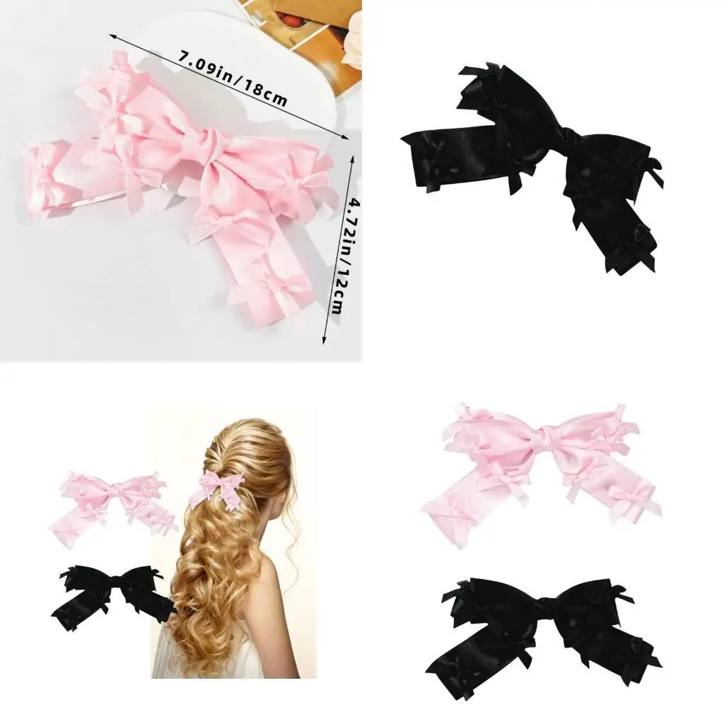 652F Sweet Bows Hair Clip Balletcore Sweet Bowknot Silky Headwear Elegant Hairpin 
652F Sweet Bows Hair Clip Balletcore Sweet Bowknot Silky Headwear Elegant Hairpin