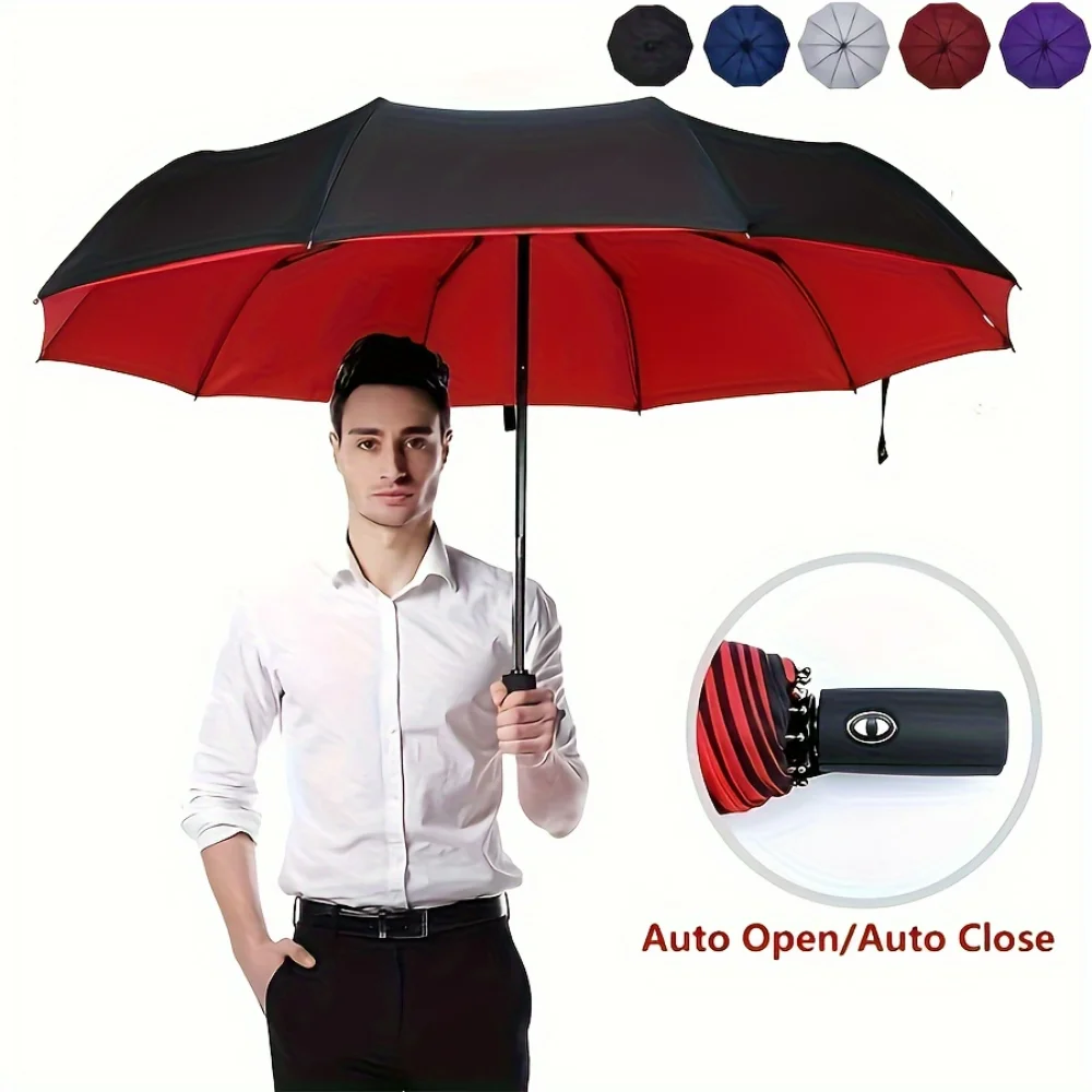 Premium Windproof Three-fold Automatic Umbrella - Seamless Open, Reinforced & Thickened for Men and Women - All-Weather Business
Premium Windproof Three-fold Automatic Umbrella - Seamless Open, Reinforced & Thickened for Men and Women - All-Weather Business
