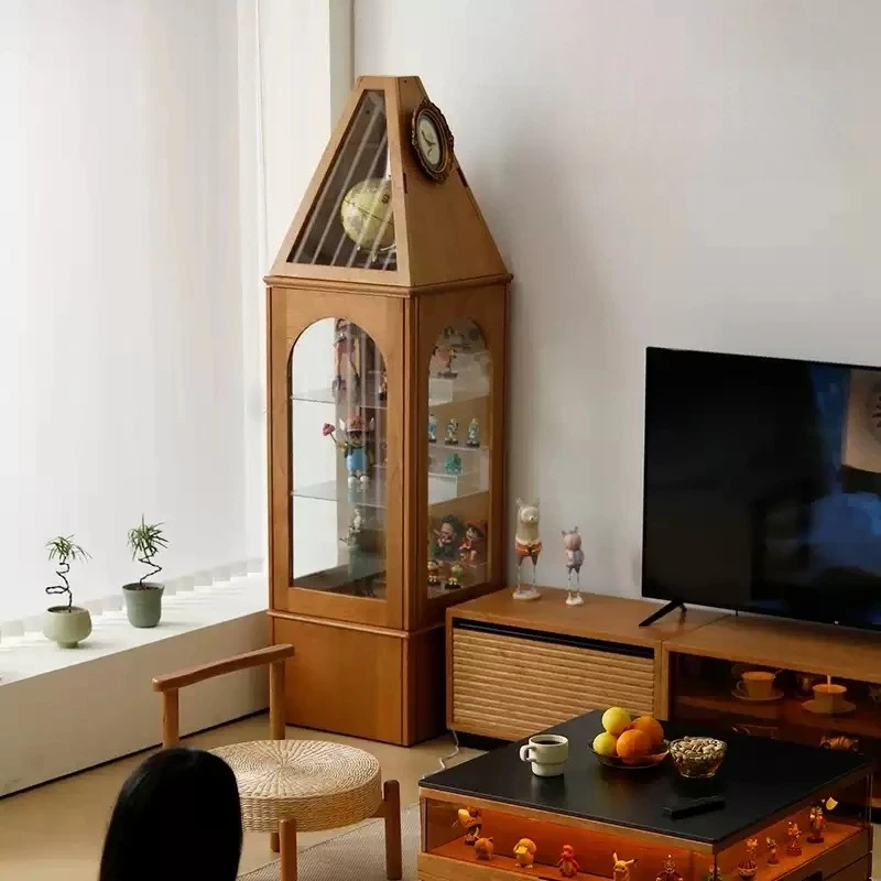 Solid wood display cabinet retro transparent glass door storage ornament mobile display high-end
Solid wood display cabinet retro transparent glass door storage ornament mobile display high-end
