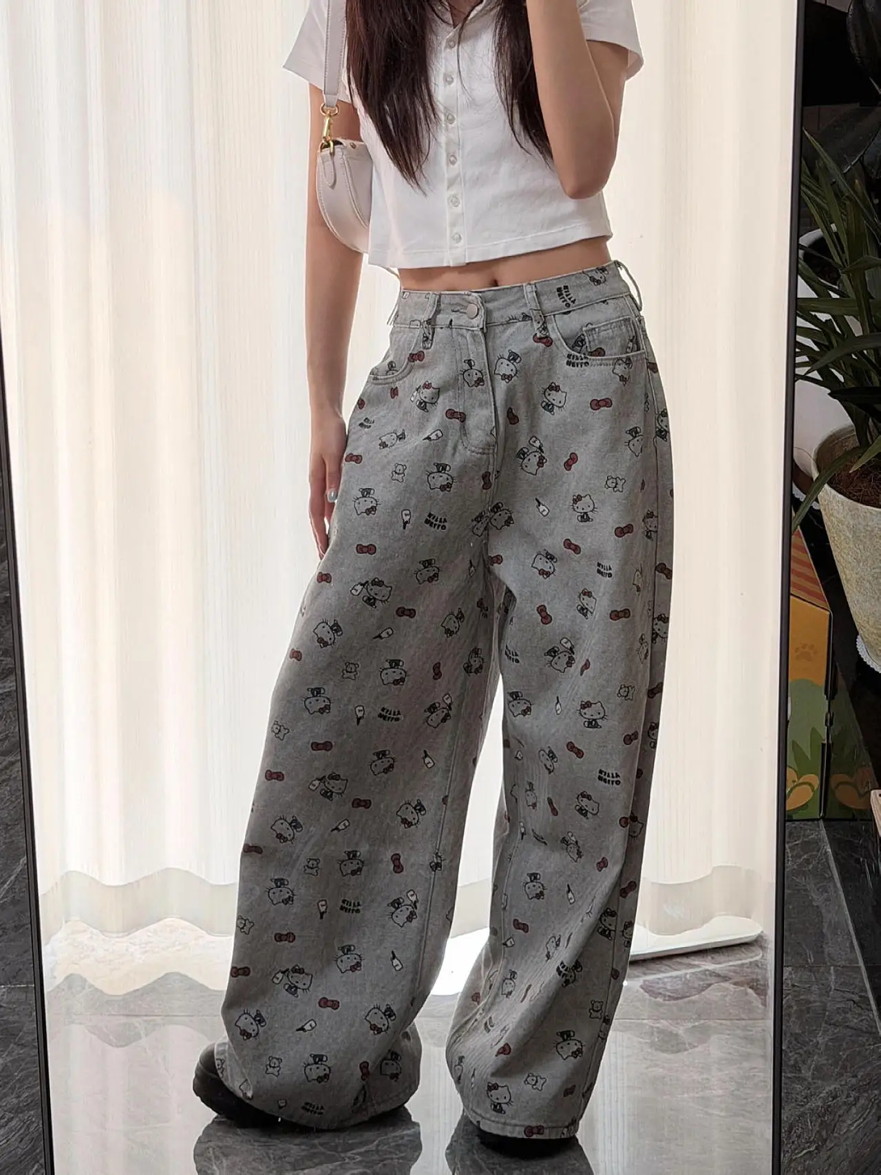 American Retro High Waist Loose Wide Leg Jeans Women's Casual Comfortable Cotton Cartoon Pattern Commute Friendly Pants
American Retro High Waist Loose Wide Leg Jeans Women's Casual Comfortable Cotton Cartoon Pattern Commute Friendly Pants
