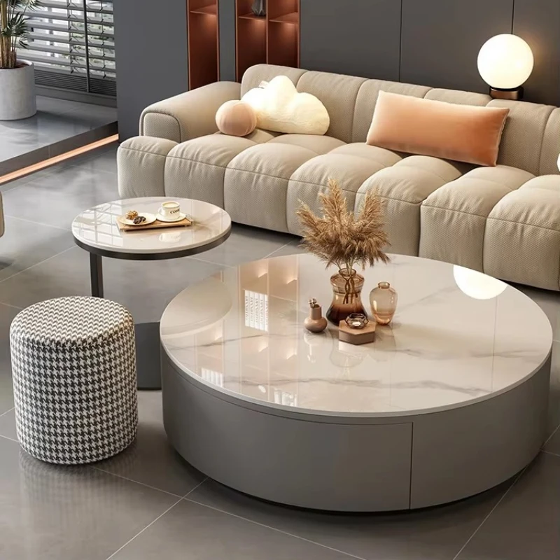 Luxurious modern sintered stone round furniture base storage nested coffee center sofa side table set
Luxurious modern sintered stone round furniture base storage nested coffee center sofa side table set