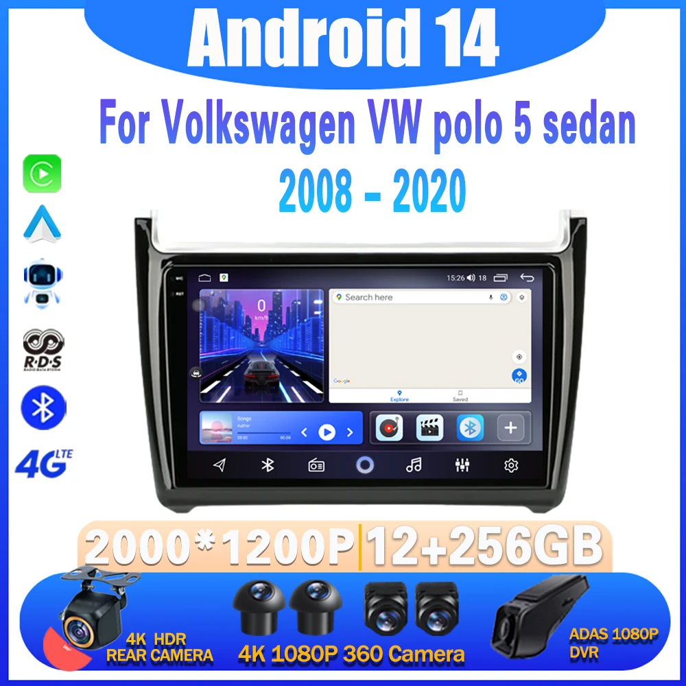 Android 14 Car Radio For Volkswagen VW polo 5 sedan 2008 - 2020 Multimedia Video Player GPS 4G Carplay Stereo NO 2Din Head Unit
Android 14 Car Radio For Volkswagen VW polo 5 sedan 2008 - 2020 Multimedia Video Player GPS 4G Carplay Stereo NO 2Din Head Unit