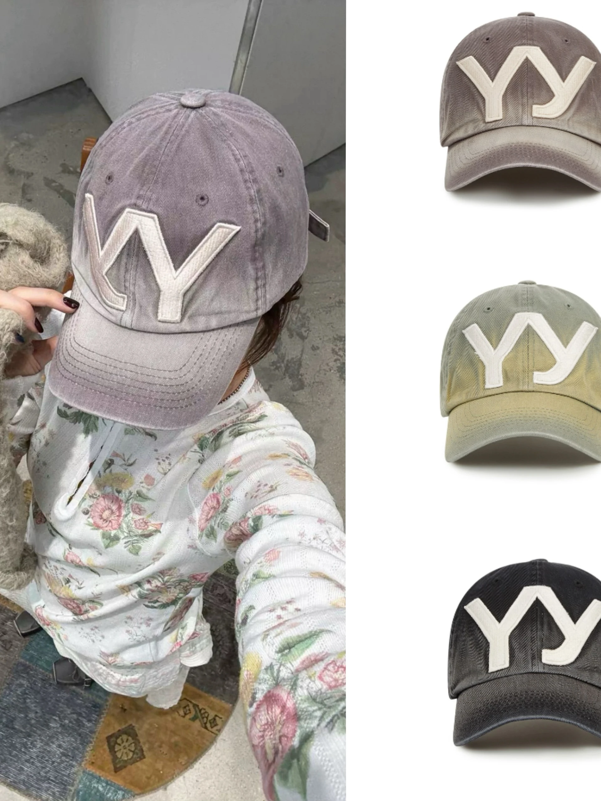 Washed Gradient Letter Embroidery Baseball Cap Adjustable Cotton Sunshade Hat for Men And Women YY Brand Spring Summer
Washed Gradient Letter Embroidery Baseball Cap Adjustable Cotton Sunshade Hat for Men And Women YY Brand Spring Summer