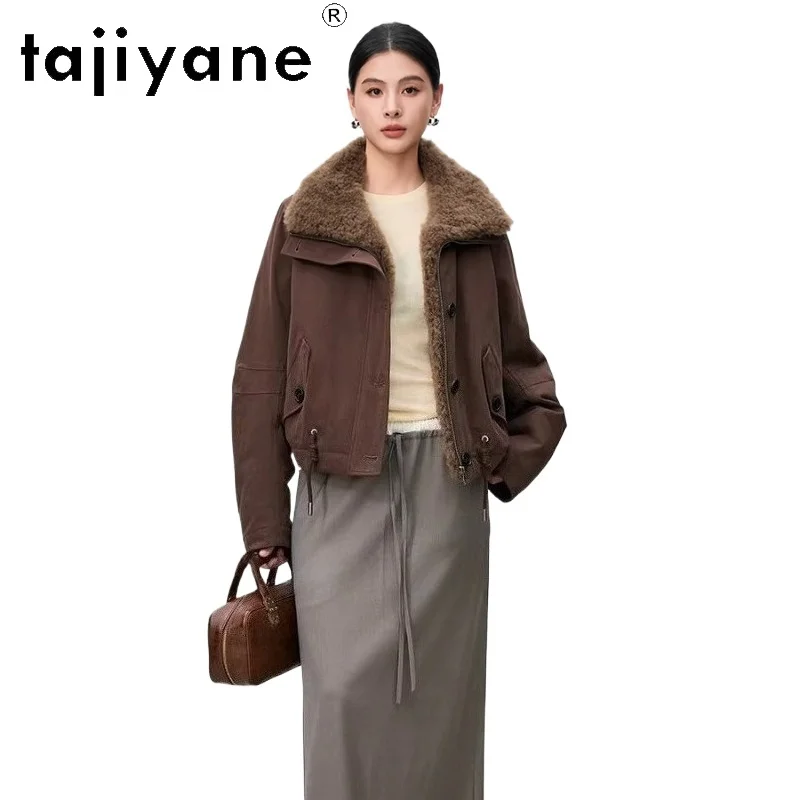 TAJIYANE 90% Goose Down Coat with Wool Collar Women's Down Coats and Parkas Short Stylish Jacket 2025 Winter Woman Clothes 신상아우터
TAJIYANE 90% Goose Down Coat with Wool Collar Women's Down Coats and Parkas Short Stylish Jacket 2025 Winter Woman Clothes 신상아우터