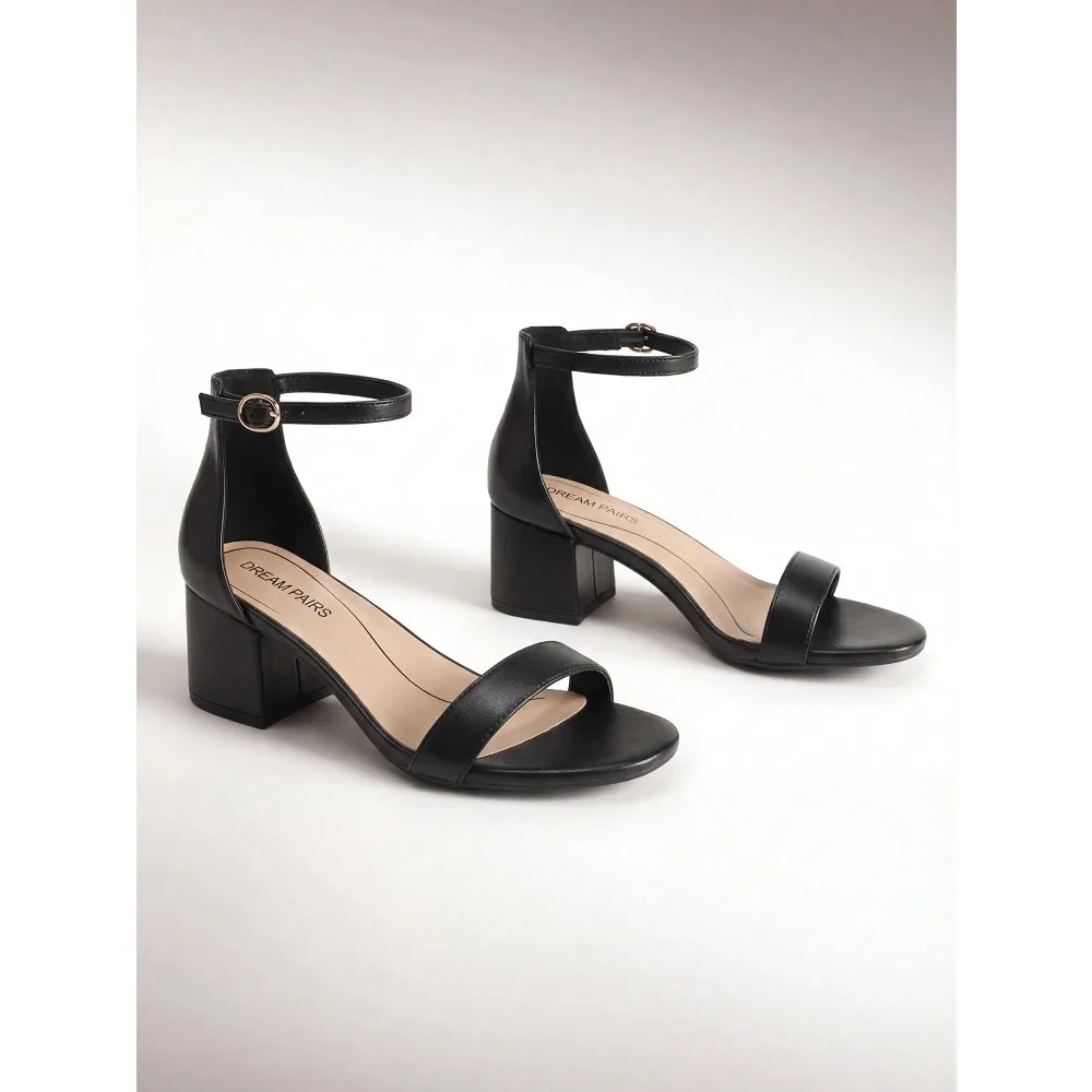 Women Chunky Low Heel Summer Sandals, Elegant Open Toe Ankle Strap Low Heeled Sandals For Causal And Wedding Party Wearing
Women Chunky Low Heel Summer Sandals, Elegant Open Toe Ankle Strap Low Heeled Sandals For Causal And Wedding Party Wearing