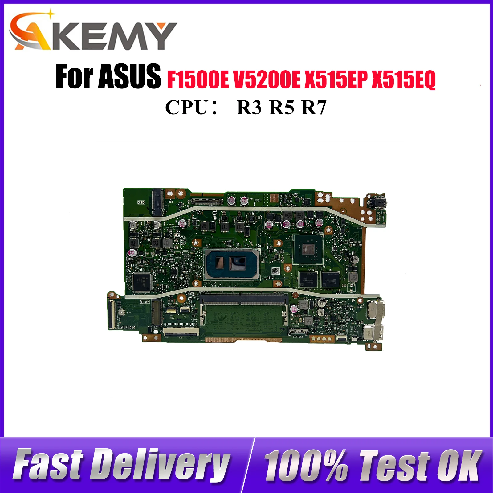 X415EP Laptop Motherboard For ASUS VivoBook F1500E V4200E X515EQ V5200E X515EP F1400E X415E Mainboard With R3 R5 R7 CPU tests OK
X415EP Laptop Motherboard For ASUS VivoBook F1500E V4200E X515EQ V5200E X515EP F1400E X415E Mainboard With R3 R5 R7 CPU tests OK