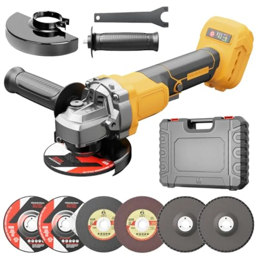 Cordless Angle Grinder Brushless 4-1/2" Power Grinder Compatible with DeWalt 20V MAX Battery 3-Speed 7000 RPM for Cutting Grind
Cordless Angle Grinder Brushless 4-1/2" Power Grinder Compatible with DeWalt 20V MAX Battery 3-Speed 7000 RPM for Cutting Grind