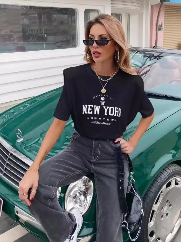 2025 Summer T Shirt Tees Short Sleeve Blusas Casual Commuting Women's Clothing Simple Style All-match Printed Round Neck Trendy
2025 Summer T Shirt Tees Short Sleeve Blusas Casual Commuting Women's Clothing Simple Style All-match Printed Round Neck Trendy