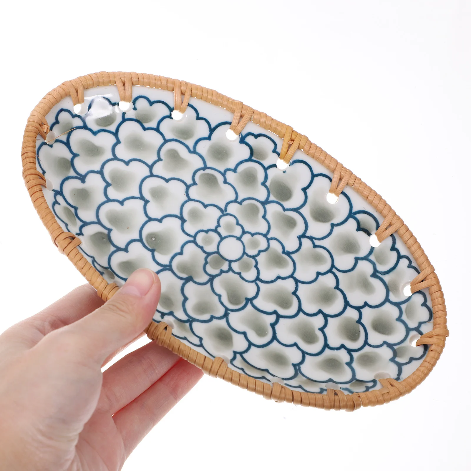 Hand Woven Bamboo Food Tray Rustic Vintage Style Smooth Porcelain Snack Plate Desktop Serving Dish Candy Fruit Tray
Hand Woven Bamboo Food Tray Rustic Vintage Style Smooth Porcelain Snack Plate Desktop Serving Dish Candy Fruit Tray