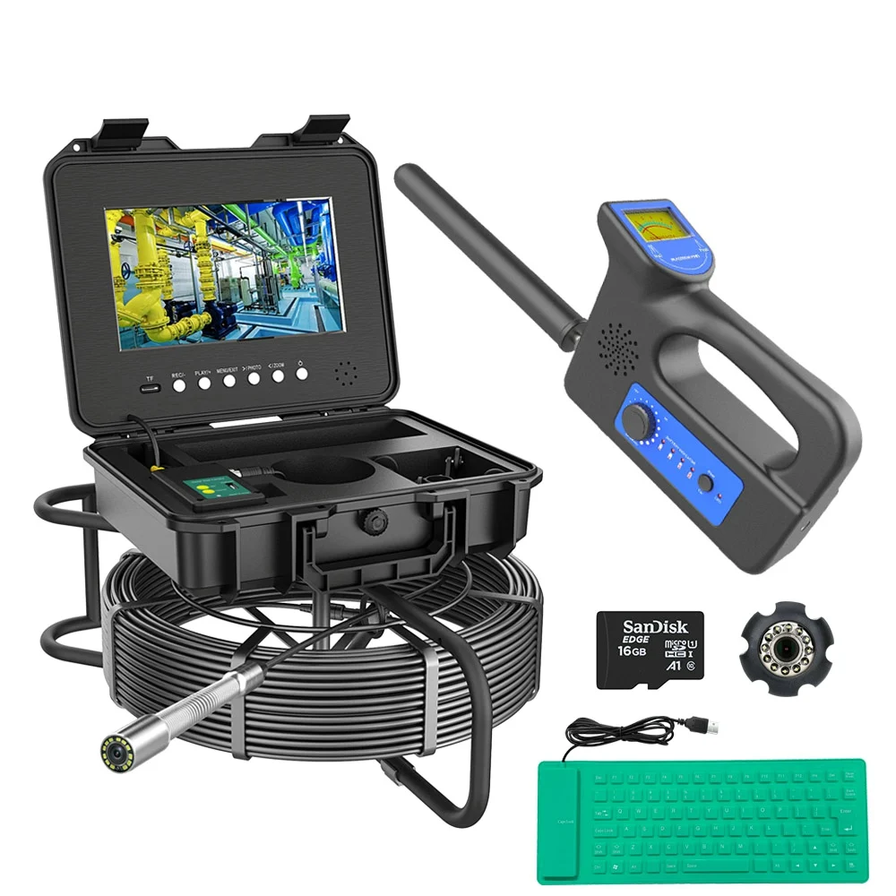 10.1 IPS Auto Self-Leveling 1080P Sewer Pipe Inspection Camera Night Vision Audio Recording 30M 7MM Fiberglass Cable 30M 7MM
10.1 IPS Auto Self-Leveling 1080P Sewer Pipe Inspection Camera Night Vision Audio Recording 30M 7MM Fiberglass Cable 30M 7MM