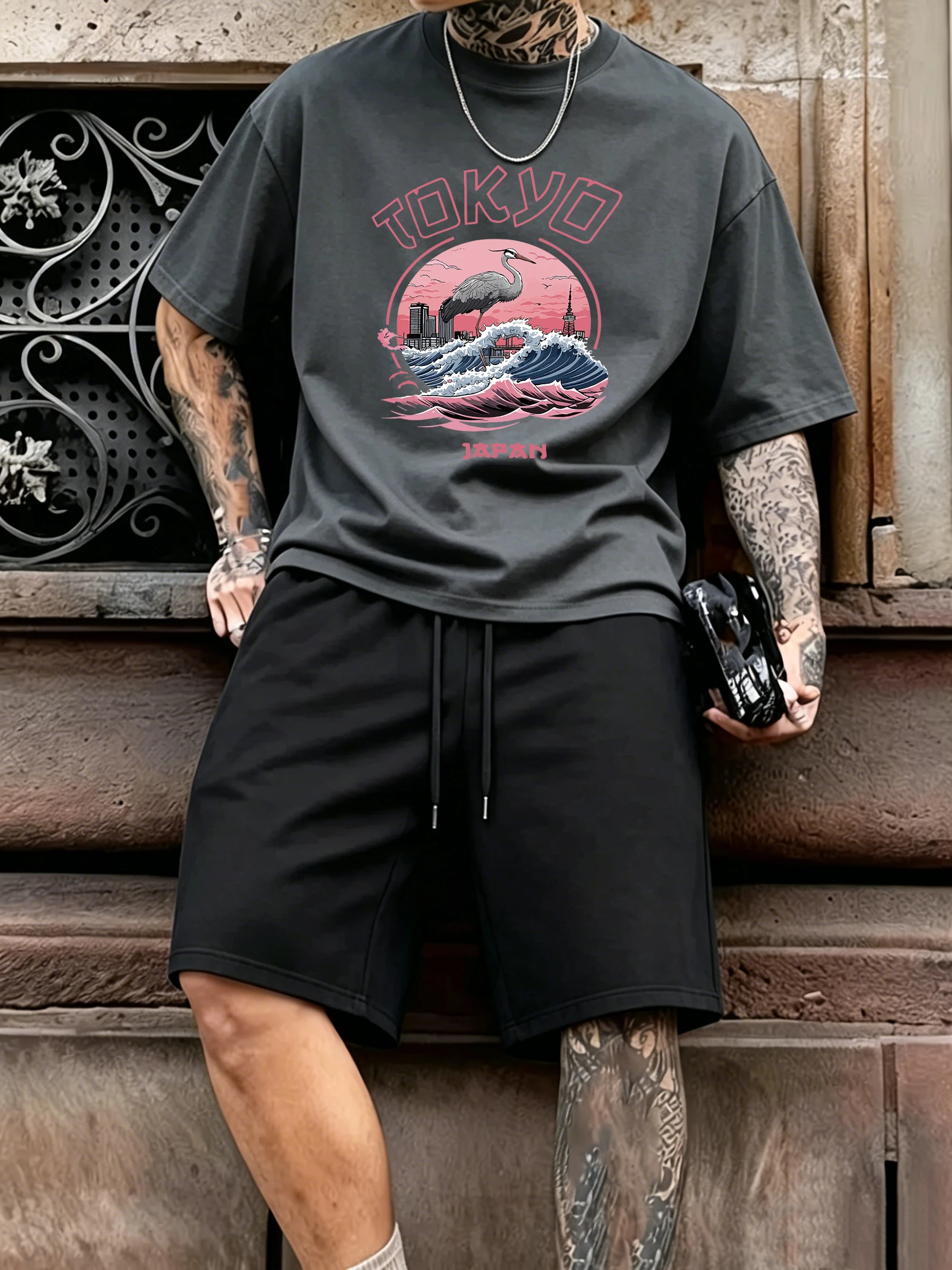 Tokyo Japan Harajuku Crane Waves Design Summer Cotton Fashion Mens Tee Shirts Suits Casual Beach Streetwear Office Short Pants
Tokyo Japan Harajuku Crane Waves Design Summer Cotton Fashion Mens Tee Shirts Suits Casual Beach Streetwear Office Short Pants