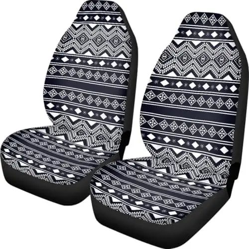 Car Seat Covers 2-Pack, Geometric Ethnic Design, Easy Install for SUVs, Trucks, Vans
Car Seat Covers 2-Pack, Geometric Ethnic Design, Easy Install for SUVs, Trucks, Vans