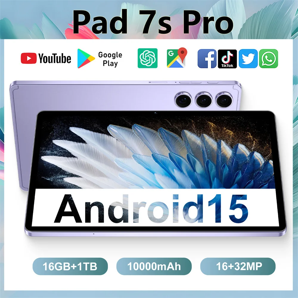 2025 Pad 7S Pro Tablet Android WIFI 5G Dual SIM 22GB+2TB 10000Mah Tablets PC 10.1Inch Snapdragon 8 Gen3 For Children Kids Tab
2025 Pad 7S Pro Tablet Android WIFI 5G Dual SIM 22GB+2TB 10000Mah Tablets PC 10.1Inch Snapdragon 8 Gen3 For Children Kids Tab