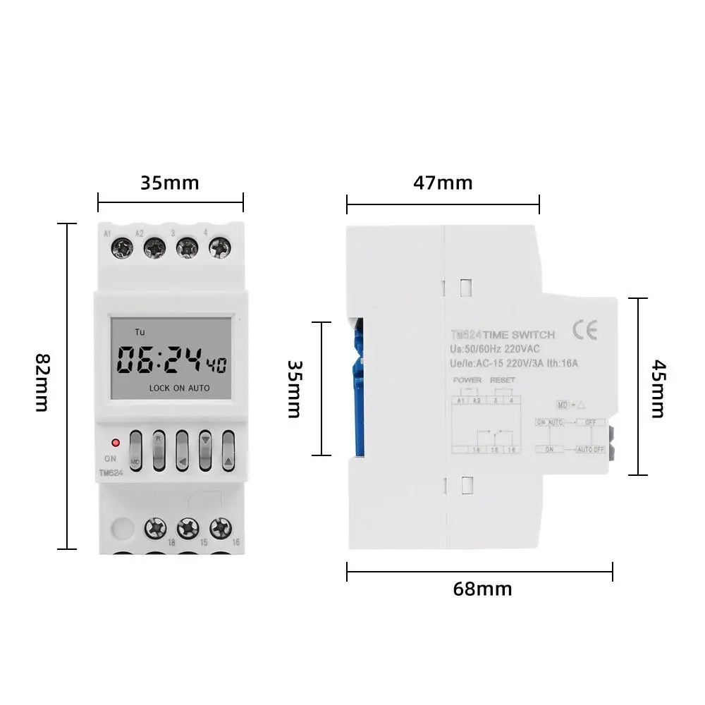 1PC TM624 220V 16A 50Hz 40 Groups School/Factory Bell Controller 1 Second Interval Ring Timer Switch Second Control Timer Clock
1PC TM624 220V 16A 50Hz 40 Groups School/Factory Bell Controller 1 Second Interval Ring Timer Switch Second Control Timer Clock