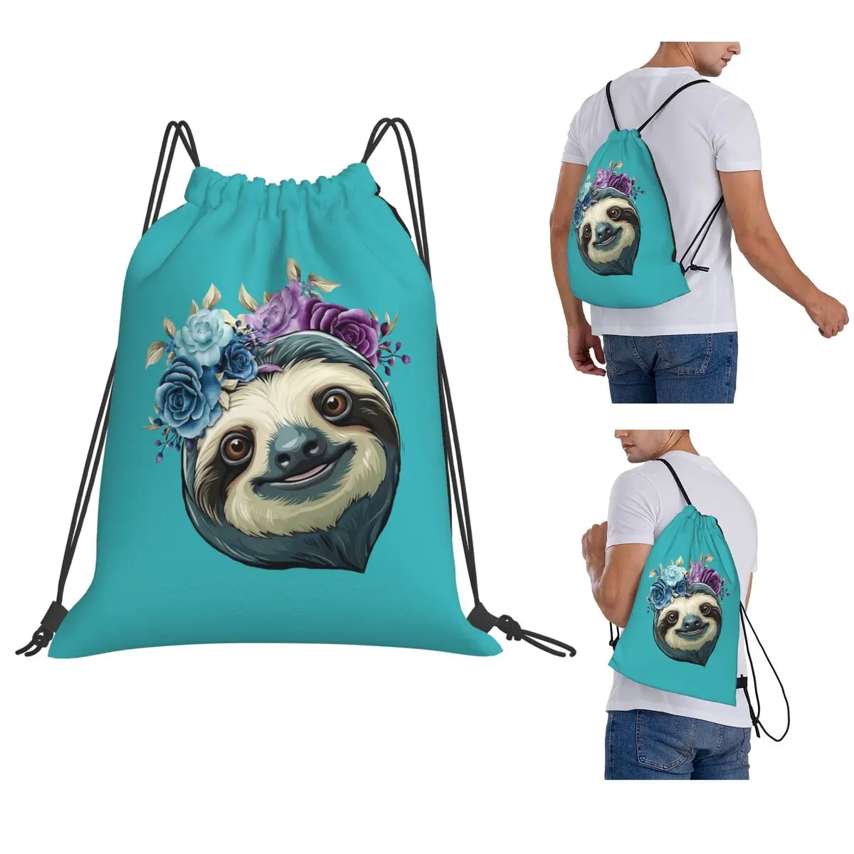 Sloth Flowers Seamless Pattern Backpacks Multi-function Drawstring Bags Sports Bag Book Bags for Travel Students
Sloth Flowers Seamless Pattern Backpacks Multi-function Drawstring Bags Sports Bag Book Bags for Travel Students