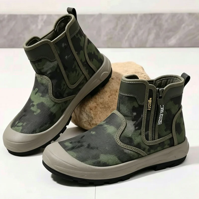 2026 Men's Labor Safety Shoes Zipper Anti slip, Comfortable, Wear resistant, High cut Camouflage Outdoor Mountaineering Shoes
2026 Men's Labor Safety Shoes Zipper Anti slip, Comfortable, Wear resistant, High cut Camouflage Outdoor Mountaineering Shoes