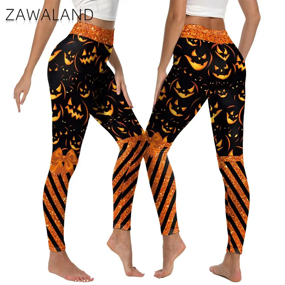 Zawaland Pumpkin Glitter Stripes Print Halloween Leggings Women Festive Pumpkin Graphic Pants Strechy Sexy Tights Party Trousers
Zawaland Pumpkin Glitter Stripes Print Halloween Leggings Women Festive Pumpkin Graphic Pants Strechy Sexy Tights Party Trousers