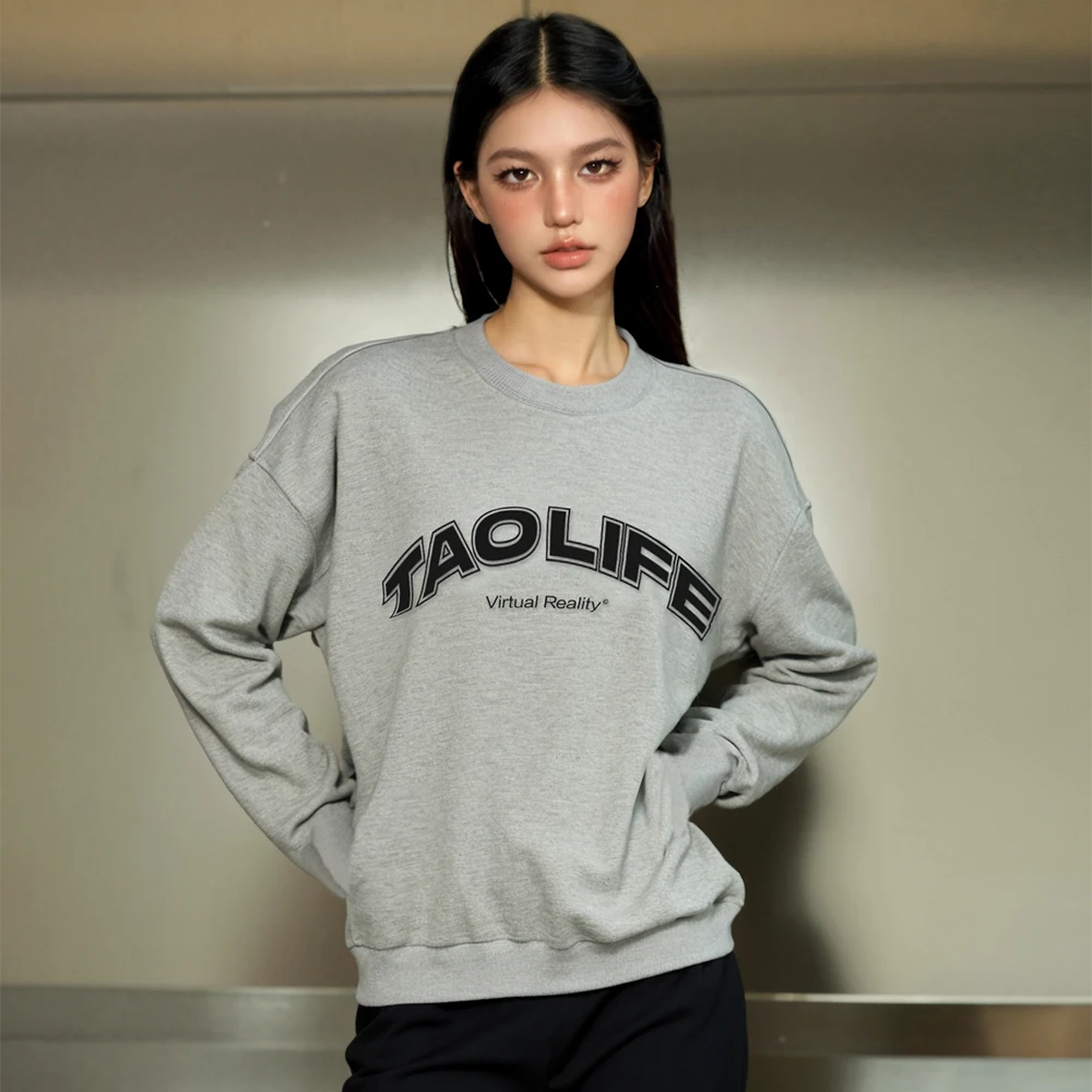 Women's Round Neck Letter Print Hoodies Ladies Girls Grey Long Sleeve Hoodie Spring Summer Tops Women Clothing
Women's Round Neck Letter Print Hoodies Ladies Girls Grey Long Sleeve Hoodie Spring Summer Tops Women Clothing