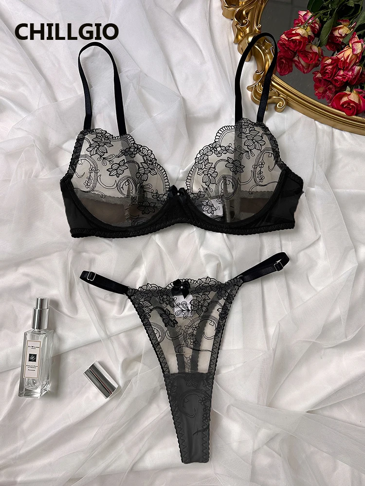 CHILLGIO Elegant Sexy Lingerie Set Flower Embroidery Luxury Intimate Lingerie Sheer Female Underwear Push Up Bra and Panties Set
CHILLGIO Elegant Sexy Lingerie Set Flower Embroidery Luxury Intimate Lingerie Sheer Female Underwear Push Up Bra and Panties Set