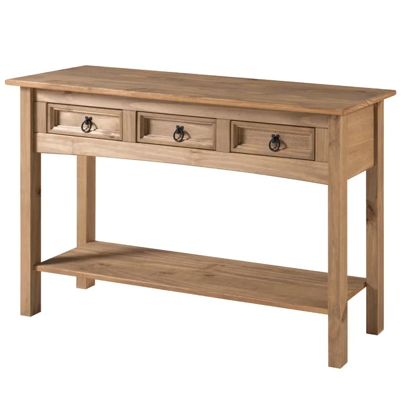 Factory custom Nordic vintage porch furniture 47.99 inches solid wood porch table with 3 pumps and open shelves
Factory custom Nordic vintage porch furniture 47.99 inches solid wood porch table with 3 pumps and open shelves