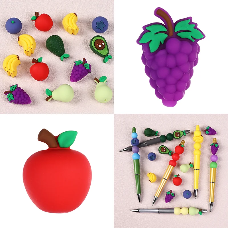 5/10Pcs 3D Fruit Series Focal Silicone Beads For Jewellery Mkng DIY Beaded Pen KeyChain Bracelet Necklace Popular Jewellery
5/10Pcs 3D Fruit Series Focal Silicone Beads For Jewellery Mkng DIY Beaded Pen KeyChain Bracelet Necklace Popular Jewellery