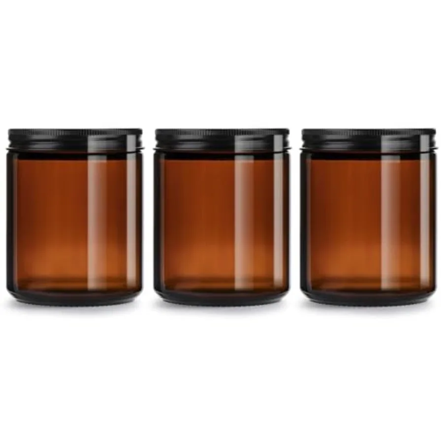 8oz Amber Glass Jars with Lids 3 Pack - Empty Candle Jars for making candles, Cosmetic Jar, Amber Containers with Lids for Crea
8oz Amber Glass Jars with Lids 3 Pack - Empty Candle Jars for making candles, Cosmetic Jar, Amber Containers with Lids for Crea