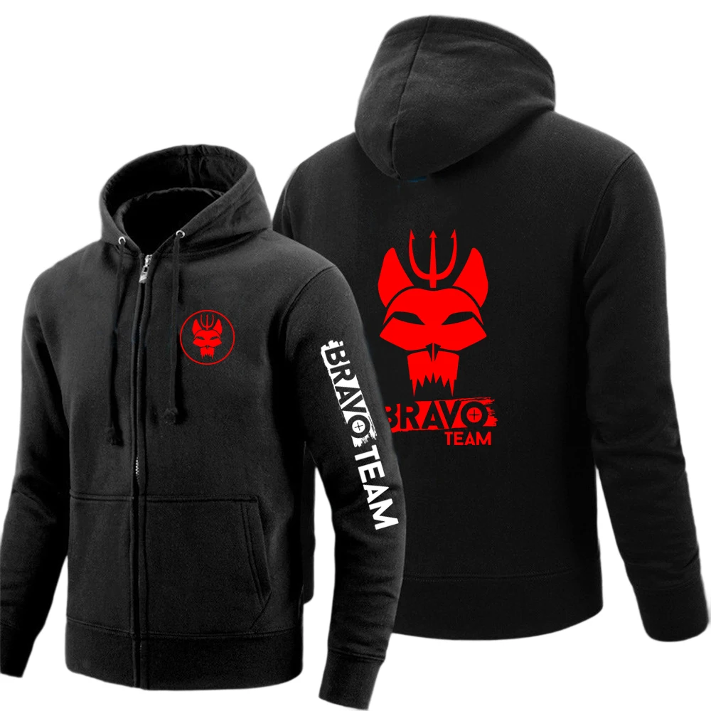Bravo Team Symbol Seal Team Men's Walking at the Forefront of Fashion Hoodies High Saturation Eye Catching Coat Jacket
Bravo Team Symbol Seal Team Men's Walking at the Forefront of Fashion Hoodies High Saturation Eye Catching Coat Jacket