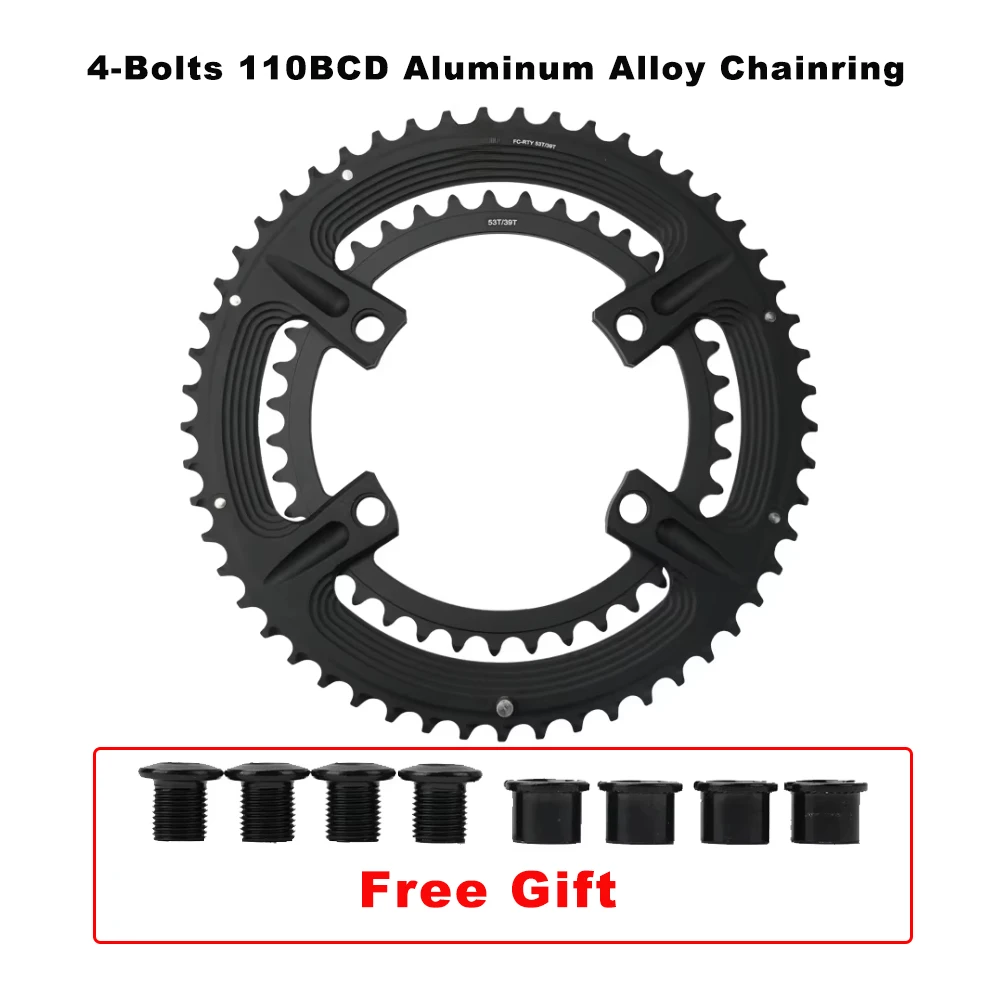 Aluminum Alloy Chainring 4-Bolts 110BCD for Shimano 105 R7000/Restore R8000/Dura-Ace R9100 50-34T 52-36T 53-39T Bike Parts
Aluminum Alloy Chainring 4-Bolts 110BCD for Shimano 105 R7000/Restore R8000/Dura-Ace R9100 50-34T 52-36T 53-39T Bike Parts
