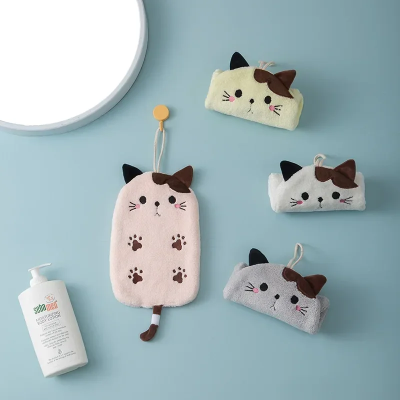 Coral Velvet Pocket Cat Embroidered Hand Towel Bathroom Hanging Absorbent Towel Kitchen Bathroom Square Towel
Coral Velvet Pocket Cat Embroidered Hand Towel Bathroom Hanging Absorbent Towel Kitchen Bathroom Square Towel