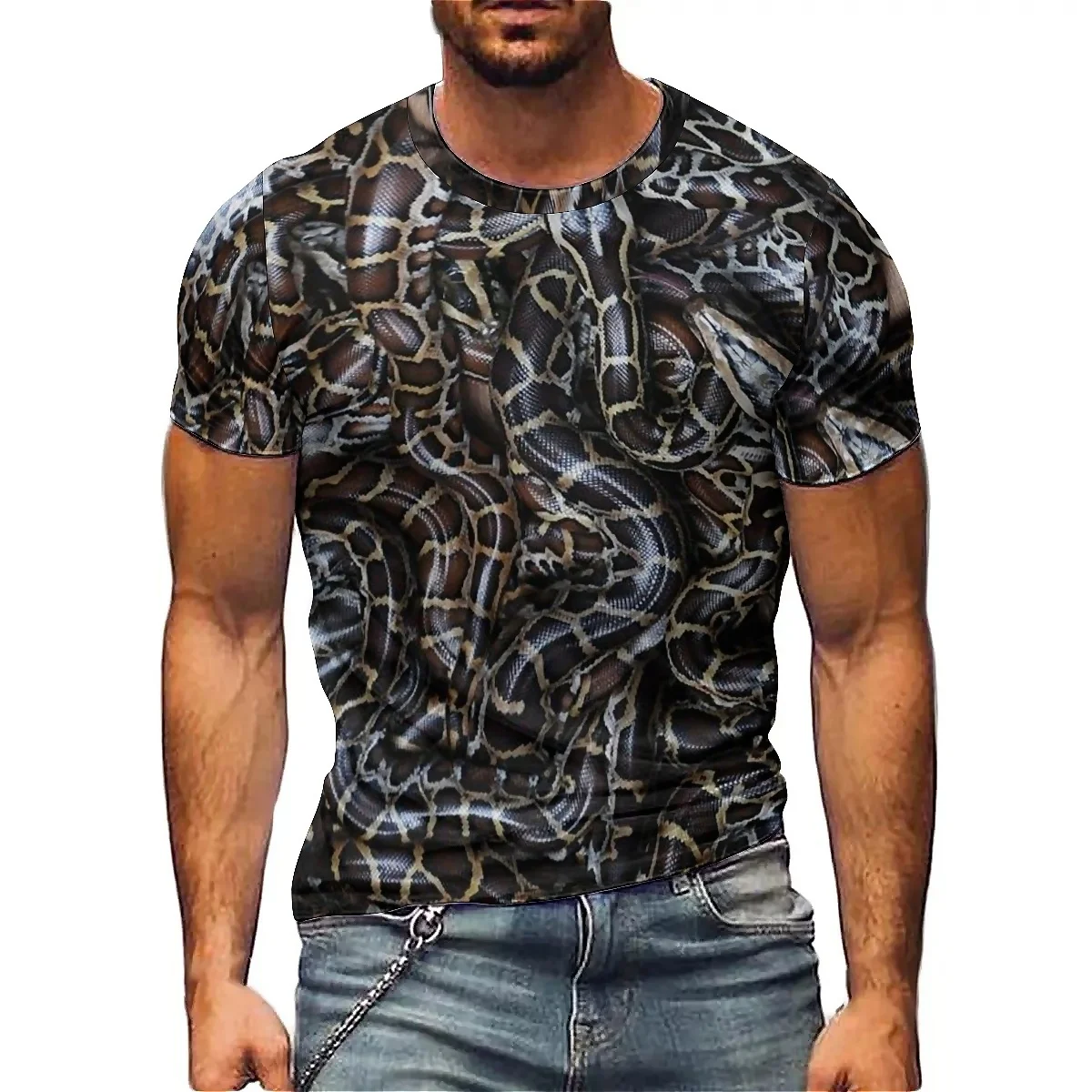Summer Men's Humorous Punk Ethnic Style 3D Printed Short Sleeved T-shirt for Vacation, Travel, Work, Luxury Carnival Activities,
Summer Men's Humorous Punk Ethnic Style 3D Printed Short Sleeved T-shirt for Vacation, Travel, Work, Luxury Carnival Activities,