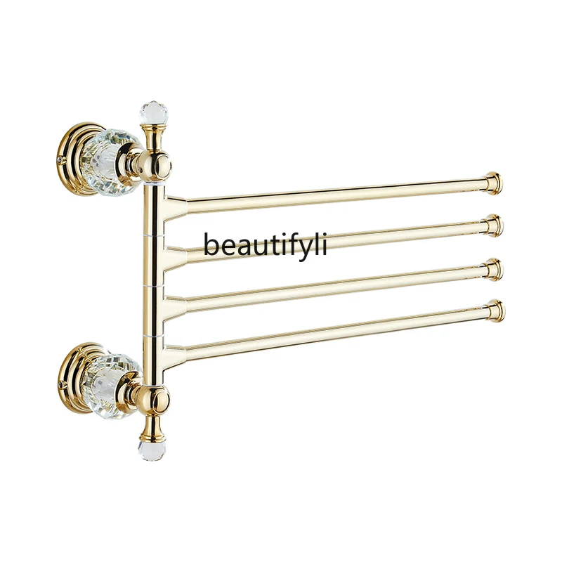zqEuropean-Style Crystal Gold Movable Towel Rack Towel Bar Rotary Towel Rod Three Or Four Bars
zqEuropean-Style Crystal Gold Movable Towel Rack Towel Bar Rotary Towel Rod Three Or Four Bars