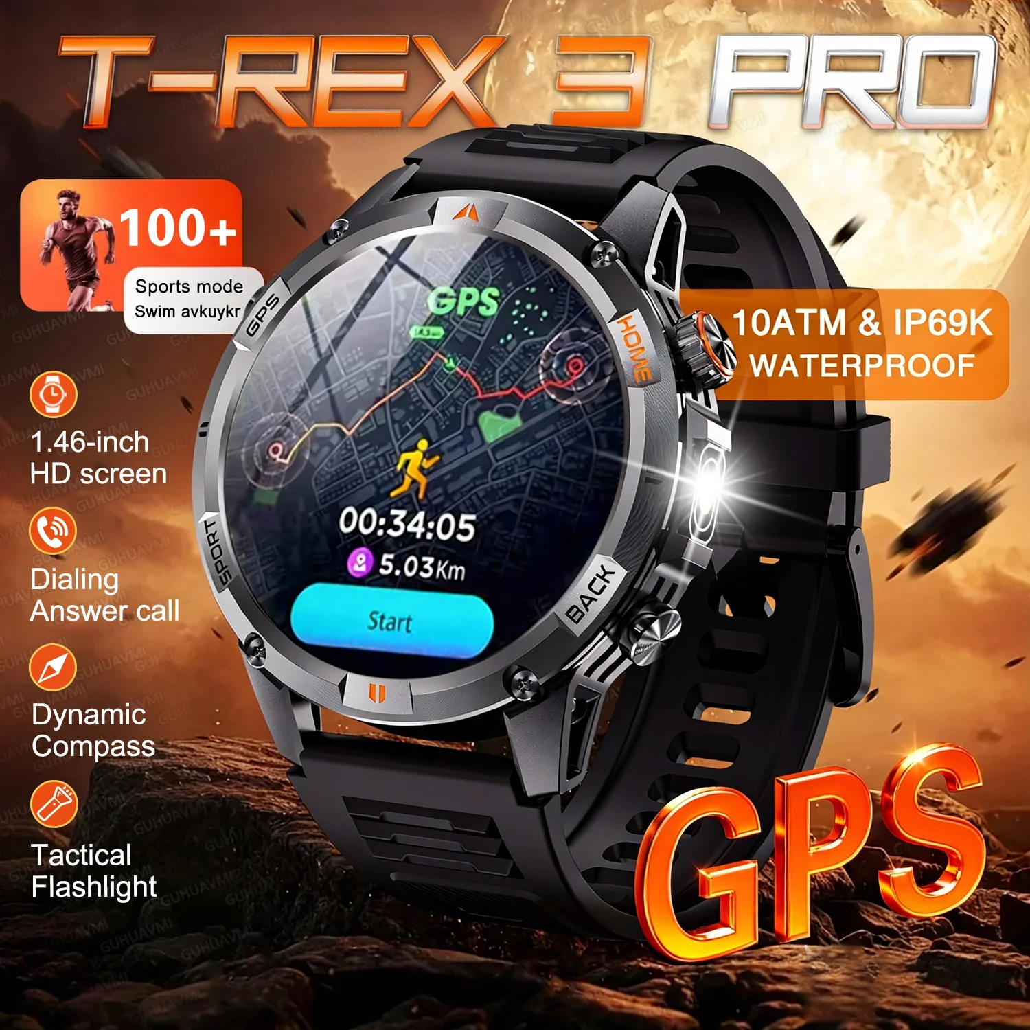 2026 Новые военные умные часы с GPS и местоположением маршрута, мужские водонепроницаемые часы 10 АТМ, компас 1,46 дюйма, AMOLED-экран, спортивные умные часы для улицы
2026 Новые военные умные часы с GPS и местоположением маршрута, мужские водонепроницаемые часы 10 АТМ, компас 1,46 дюйма, AMOLED-экран, спортивные умные часы для улицы