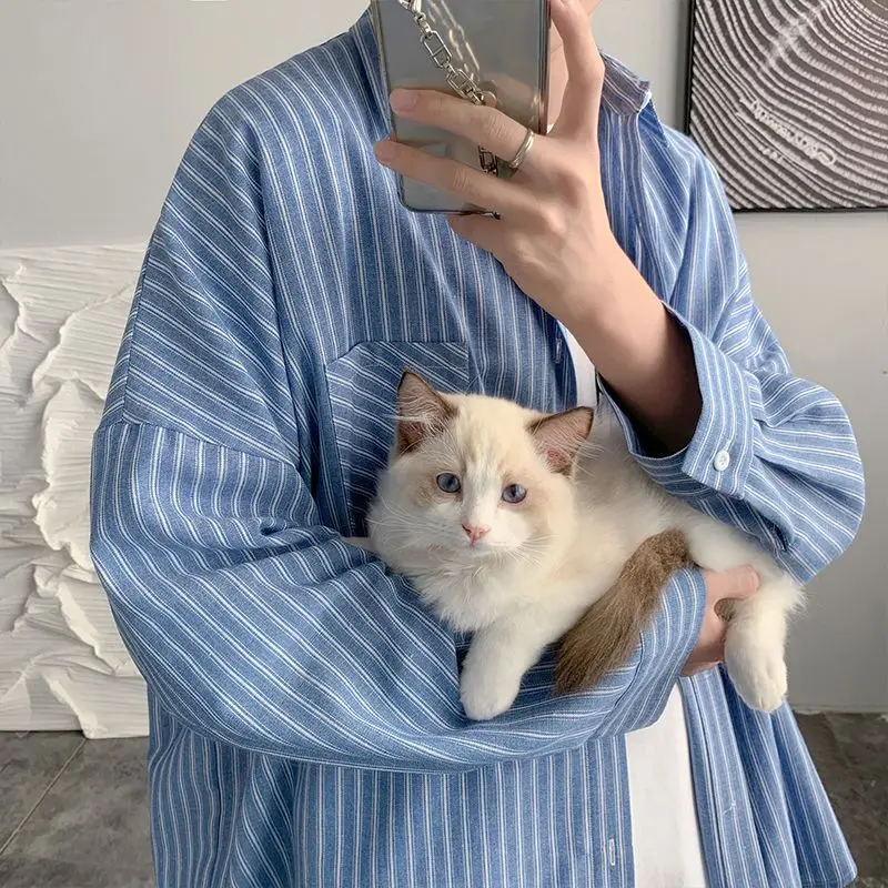 Loose Fashion Man Casual Shirts Striped Button Long Sleeves Turn-down Collar Autumn Loose Handsome Men's Clothing 2023 A08
Loose Fashion Man Casual Shirts Striped Button Long Sleeves Turn-down Collar Autumn Loose Handsome Men's Clothing 2023 A08