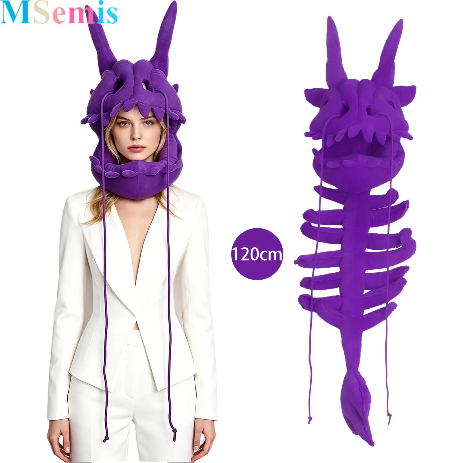 Realistic Dinosaur Skeleton Wearable Skeleton Plush Cosplay Dinosaur Skull Headpiece And Spine Costume
Realistic Dinosaur Skeleton Wearable Skeleton Plush Cosplay Dinosaur Skull Headpiece And Spine Costume