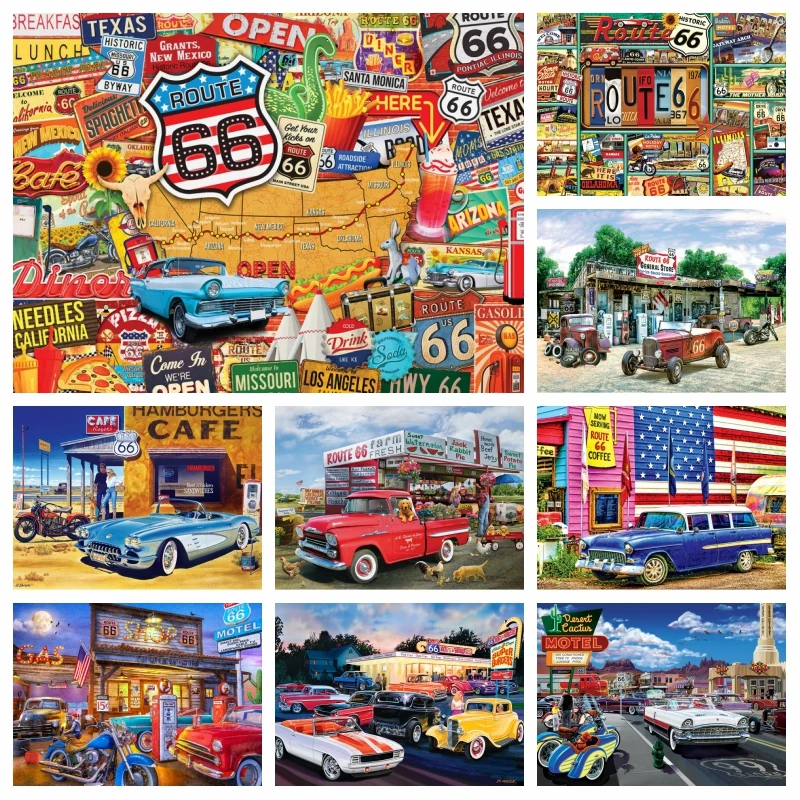 Винтажная Алмазная картина Route 66 Cafe American, вышивка автомобилями и мотоциклами, уличный пейзаж, вышивка крестиком, настенное искусство, Декор
Винтажная Алмазная картина Route 66 Cafe American, вышивка автомобилями и мотоциклами, уличный пейзаж, вышивка крестиком, настенное искусство, Декор