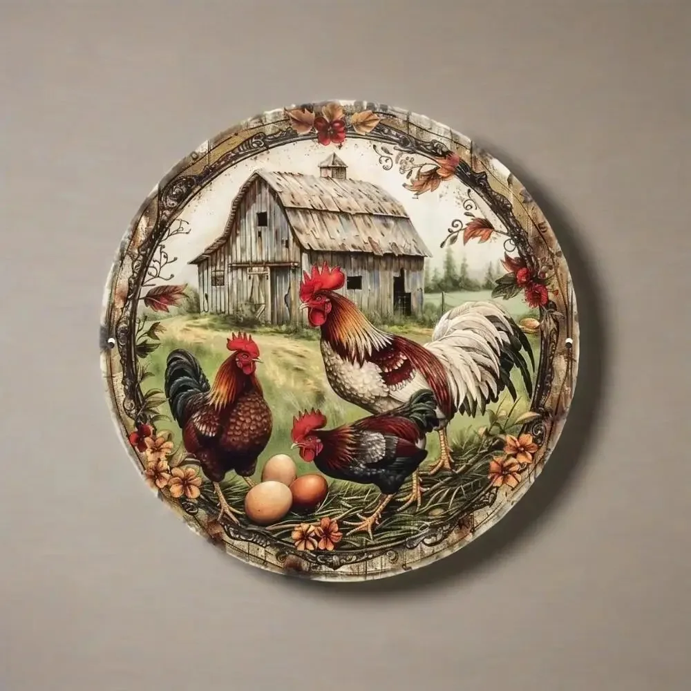 Farmhouse Chicken Metal Art – Rustic Sign with Eggs & Flower Motifs | All-Weather Decor for Indoor Pantries, Outdoor Gardens
Farmhouse Chicken Metal Art – Rustic Sign with Eggs & Flower Motifs | All-Weather Decor for Indoor Pantries, Outdoor Gardens
